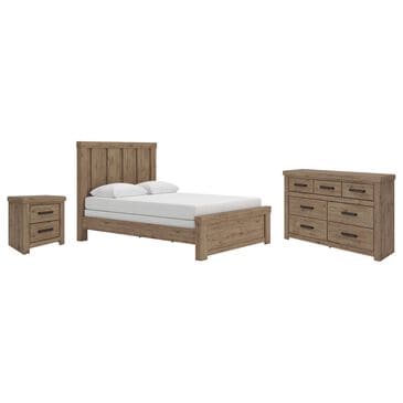 Ashley Oliandon Queen Panel Bed Dresser and Nightstand in Light Brown, , large