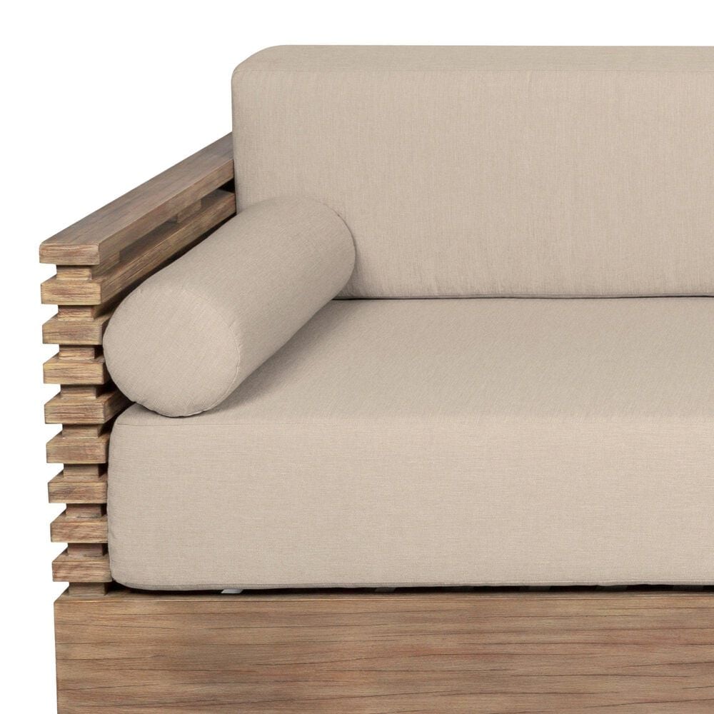 Armen Living Vivid Patio Sofa in Taupe, , large