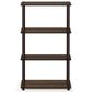 HOMLUX Turn-N-Tube 4-Tier Multipurpose Shelf Display Rack in Walnut and Brown, , large