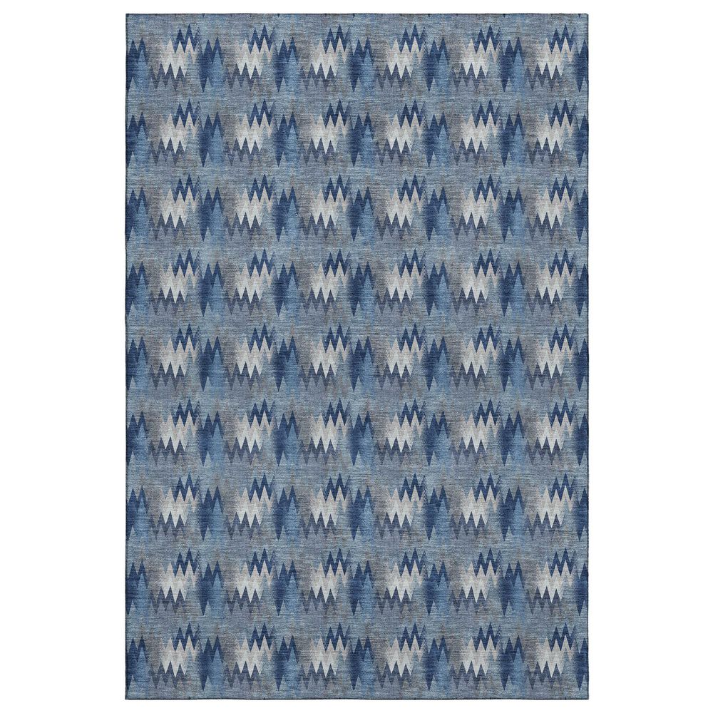 Dalyn Rug Company Soft Essentials Chevron Denim 8" x 10" Area Rug, , large