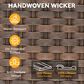 Hearth and Haven 3-Piece Outdoor Bistro Set with Swivel Gliders Rocker in Beige, , large
