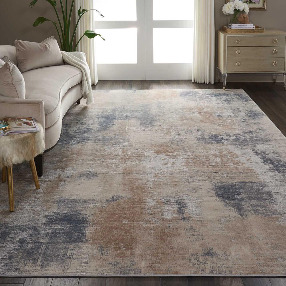 Nourison Rustic Textures RUS02 9&#39;3&quot; x 12&#39;9&quot; Beige and Grey Area Rug, , large