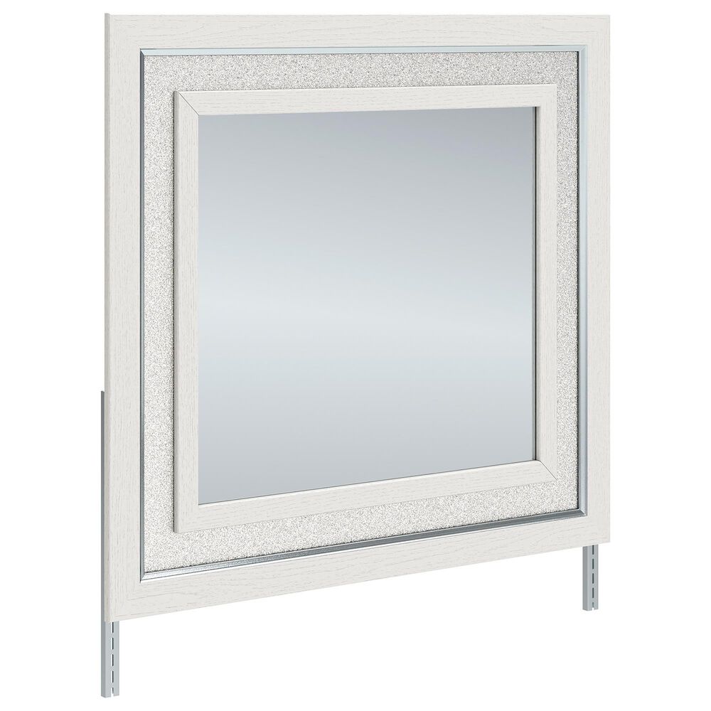Ashley Zuraleus 6-Drawer Dresser and Mirror in Matte White and Chrome, , large