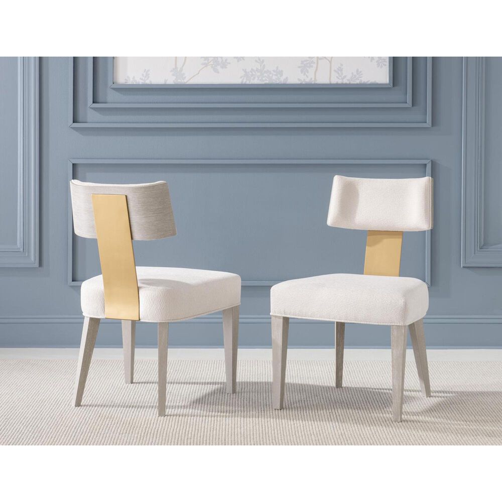Legacy Classic Furn Direct Shp Miramar Upholstered Side Chair in Oyster and Brass, , large