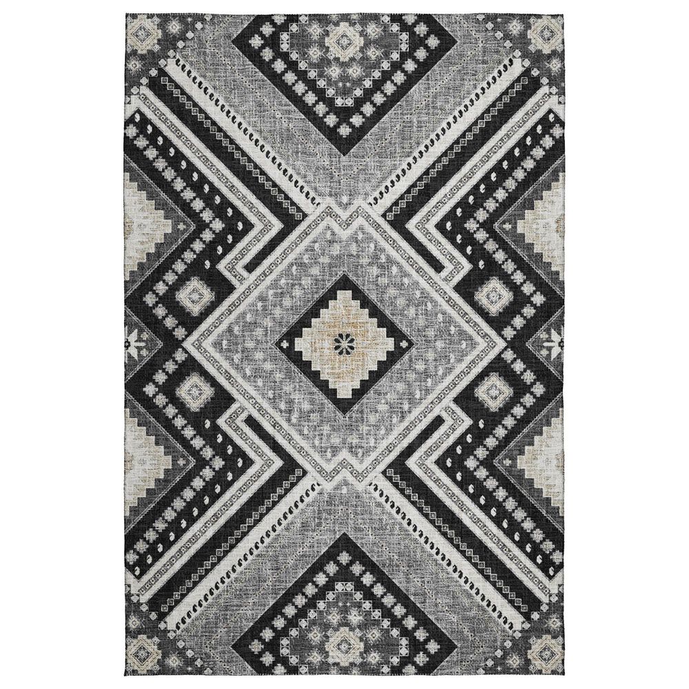 Dalyn Rug Company Portico PO5 Black 8" x 10" Area Rug, , large