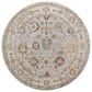 Surya Reina REN-2307 Light Gray, Cream, Denim, Rust, Mustard and Olive 5"3" Round Area Rug, , large