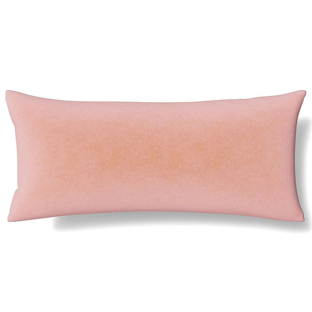 Ann Gish Fresco Velvet 16" x 36" Lumbar Throw Pillow in Blush, , large