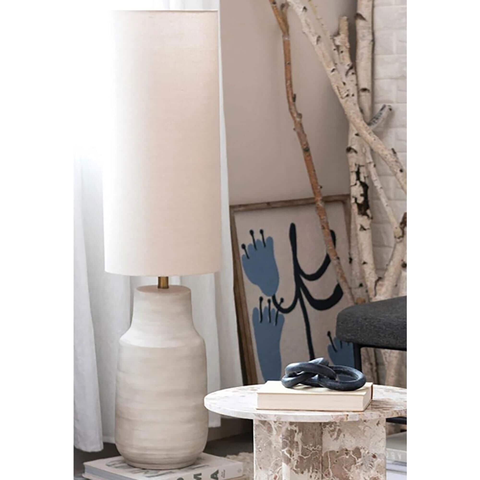 Floor lamp ceramic base top