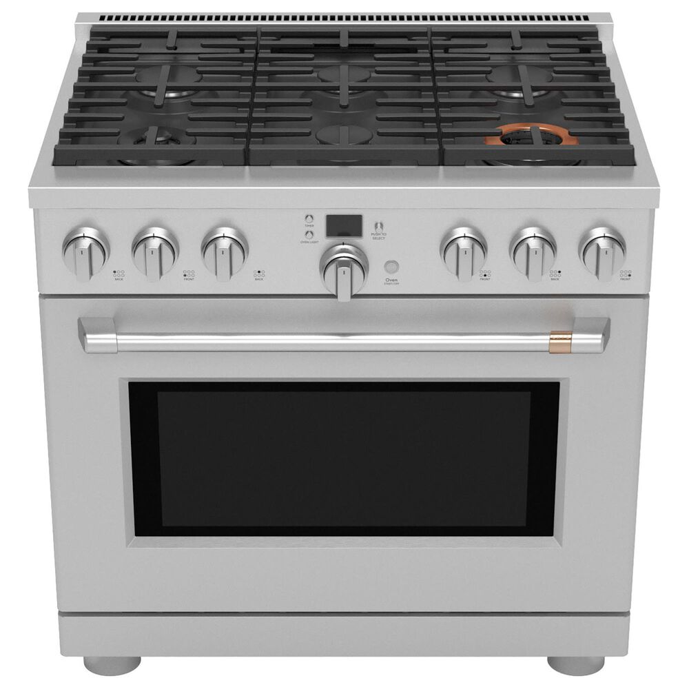 Cafe 5.75 Cu. Ft. Freestanding Dual Fuel Range in Stainless Steel and Brushed Stainless, , large