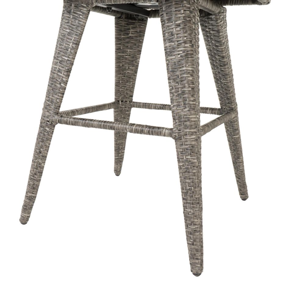 Hearth and Haven Outdoor Swivel Bar Stool in Dark Grey, , large