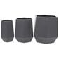Maple and Jade Hexagon Planter in Matte Gray (Set of 2), , large