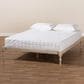 Baxton Studio Iseline King Platform Bed Frame in Antique White, , large