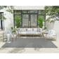 Nourison Courtyard Ivory and Blue 6" x 9" Indoor/Outdoor Area Rug, , large