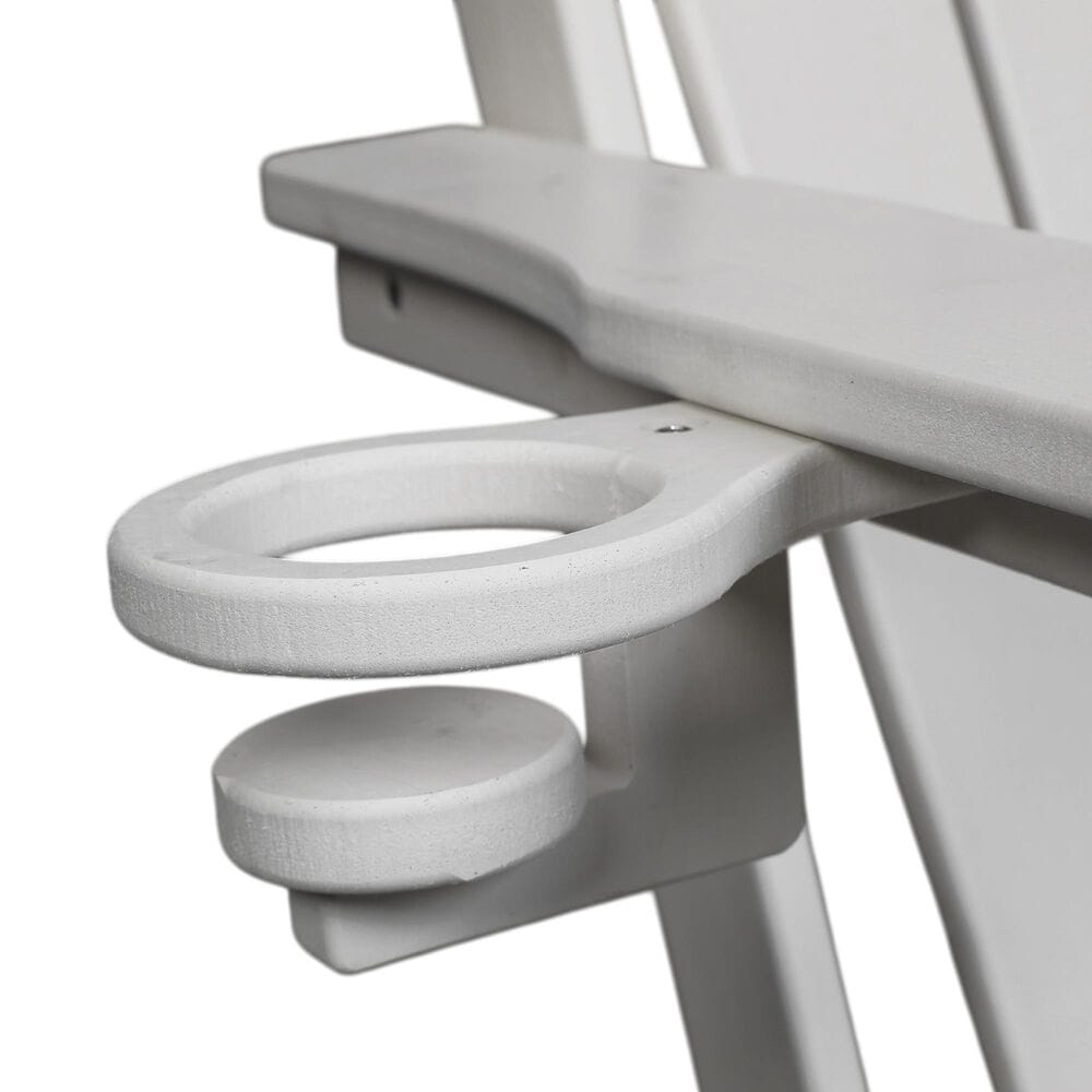 Hearth and Haven 34" Outdoor Folding Adirondack Chair with Cup Holder in White, , large