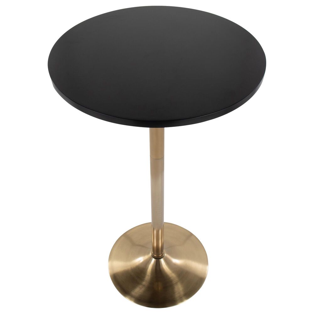 Lumisource Pebble Adjustable Bar Table in Black and Gold, , large