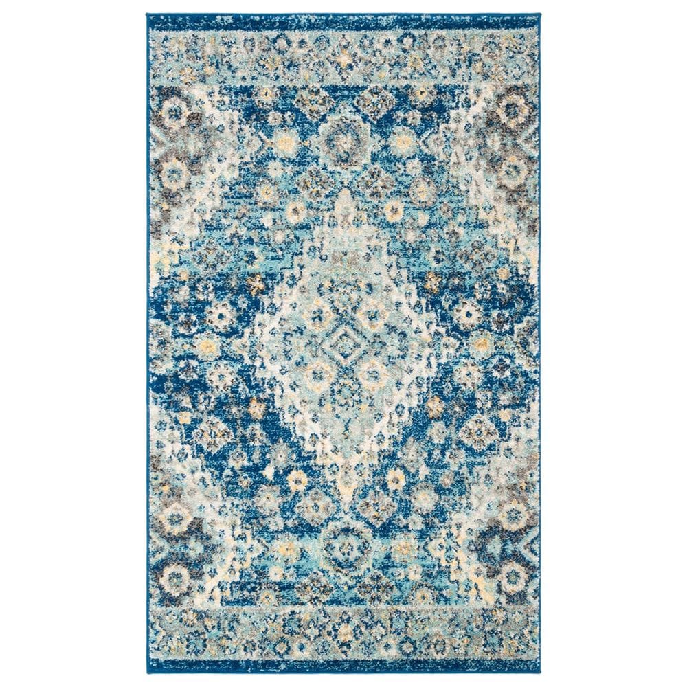 Safavieh Madison MAD616N 3" x 5" Navy and Creme Area Rug, , large