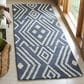 Safavieh Micro-Loop 2"3" x 7" Navy and Blue Runner, , large