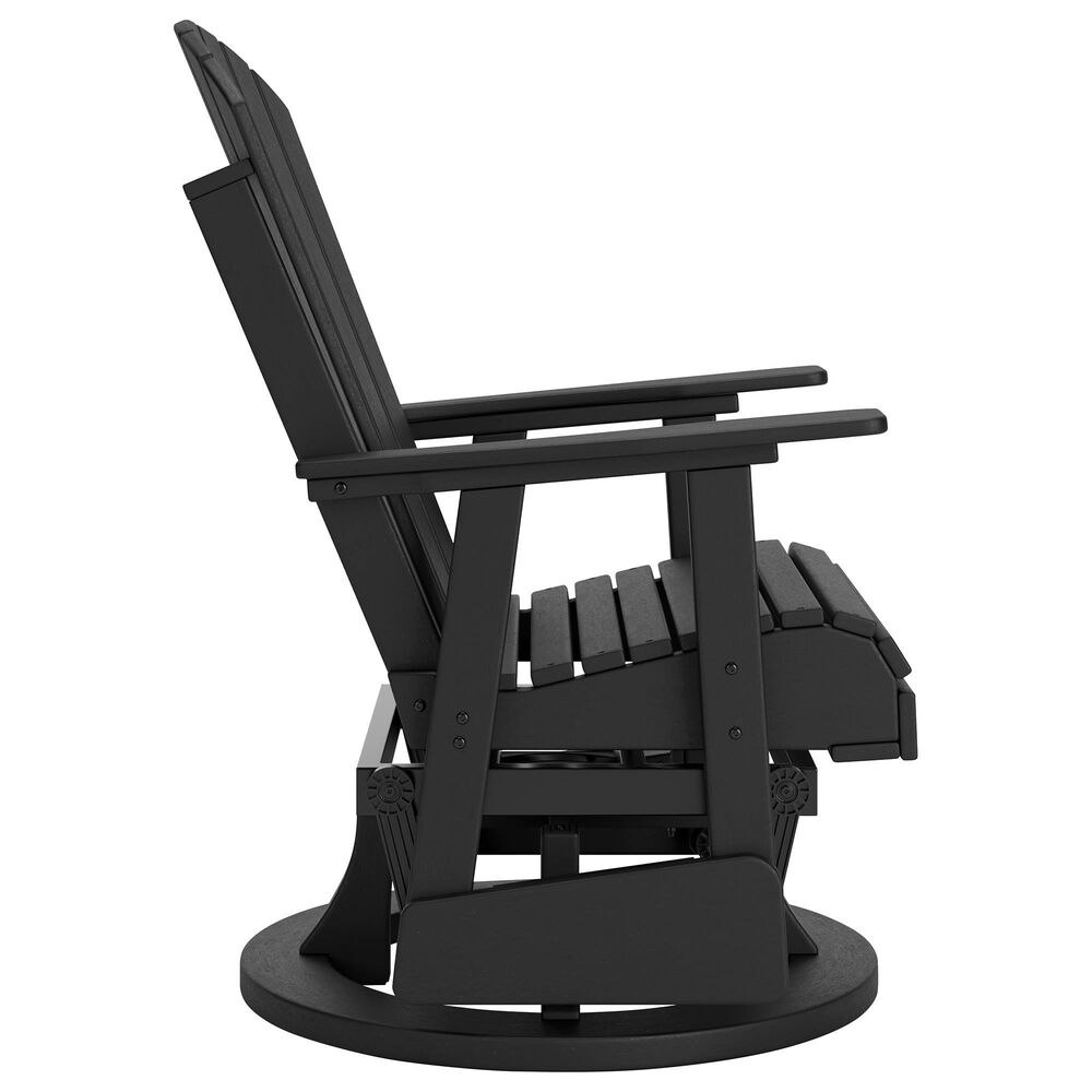 Ashley Hyland Wave Swivel Glider Chair in Black, , large