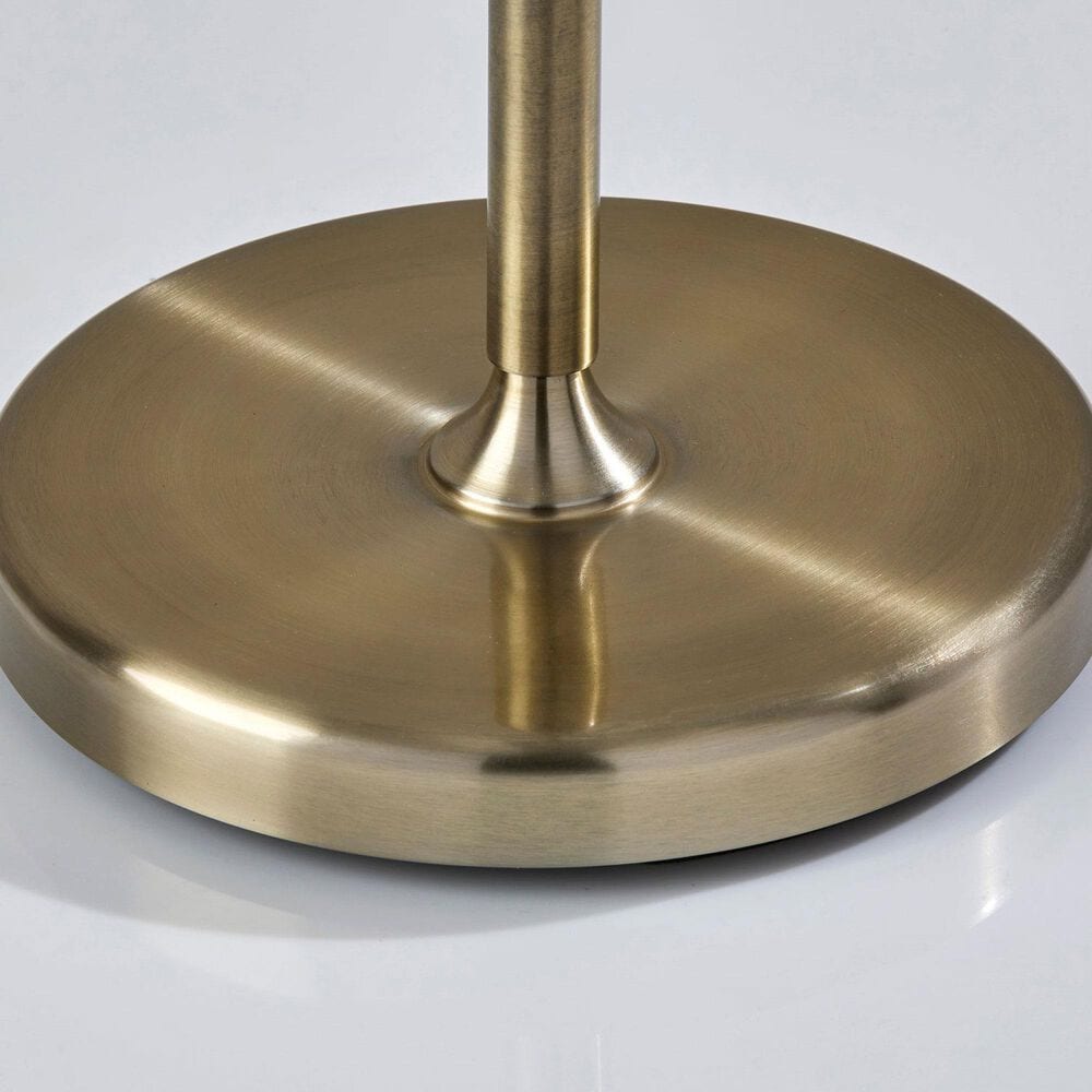 Adesso Swirl Torchiere Floor Lamp in Antique Brass, , large