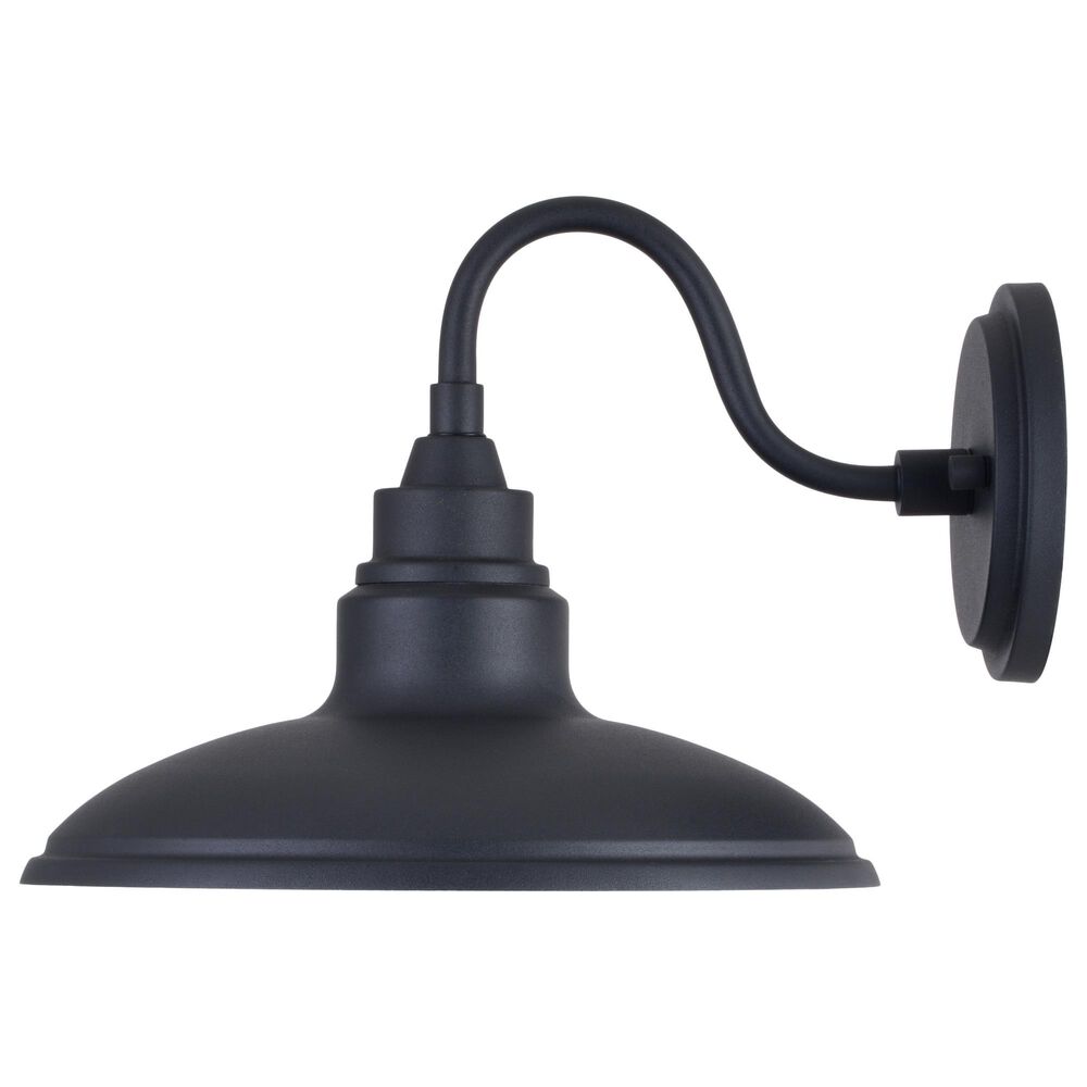 Vaxcel Tucson 10" 1-Light Outdoor Wall Sconce in Textured Black and Glossy White, , large