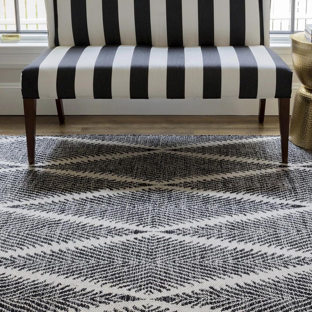 Momeni River RIV-1 3&#39;6&quot; x 5&#39;6&quot; Black Area Rug, , large