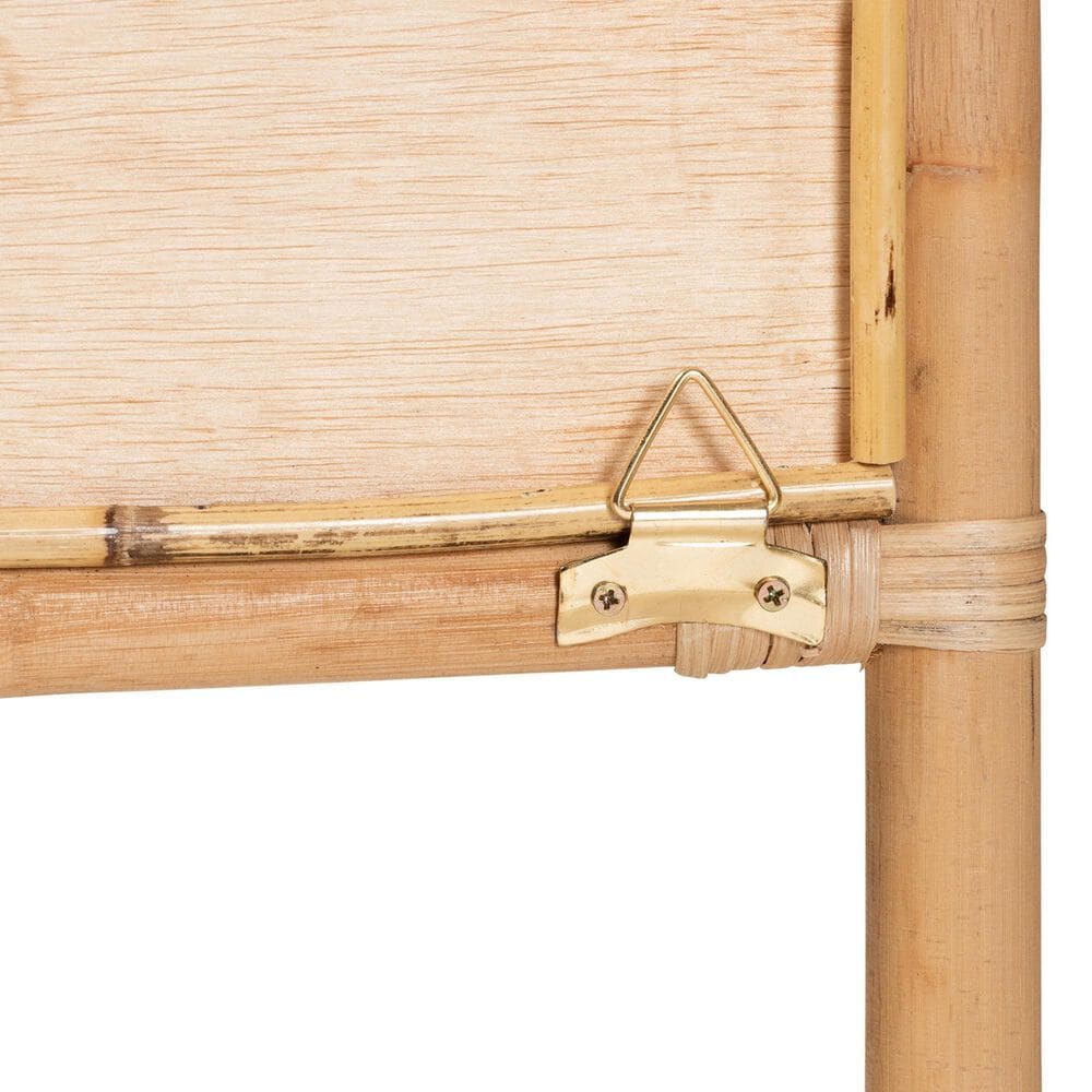 Baxton Studio Delphi Queen Panel Headboard in Natural Brown, , large