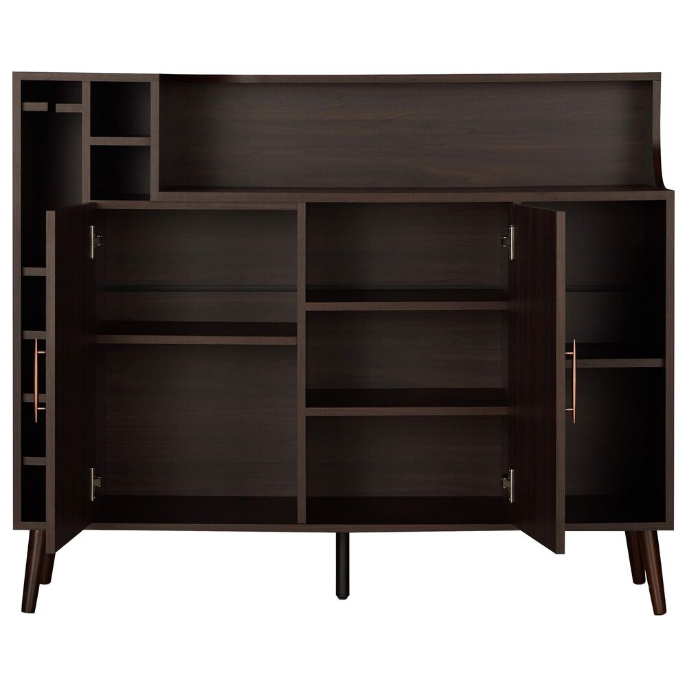 Furniture of America Young Wine Rack Buffet in Wenge, , large