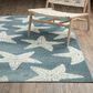 ROW by Oriental Weavers Quinn Starfish Blue and Ivory 5"3" x 7" Area Rug, , large