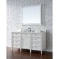 James Martin Vanities Brittany 60" Single Bathroom Vanity in Bright White with 3 cm White Zeus Quartz Top and Rectangular Sink, , large