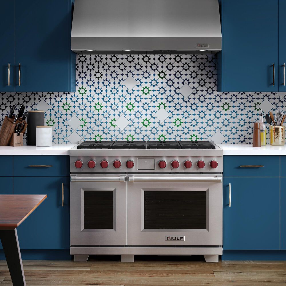 Wolf 48" Dual Fuel 8 Burners Range in Stainless Steel Shop NFM