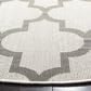 Safavieh Bermuda BMU804B 6"7" Round Ivory and Grey Indoor/Outdoor Area Performance Rug, , large