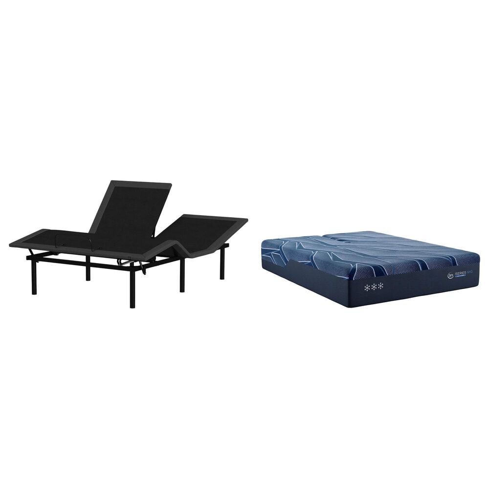 Serta iSeries NXG 3500 Hybrid Medium Flex Head King Mattress with Rize Flex Head King Adjustable Base, , large