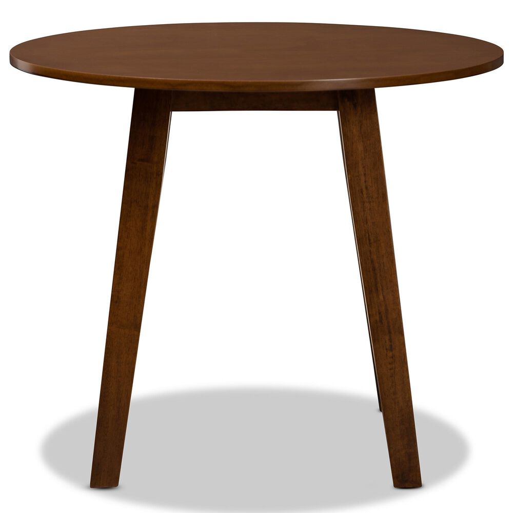 Baxton Studio Ela Dining Table in Walnut Brown - Table Only, , large