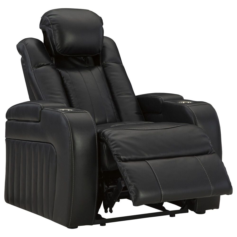 Ashley Cavemen Den Power Reclining Sofa and Recliner Set in Midnight, , large