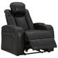 Ashley Cavemen Den Power Reclining Sofa and Recliner Set in Midnight, , large
