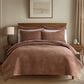 Levtex Velvet Stitch 3-Piece Full/Queen Quilt Set in Rust, , large