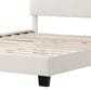 Furniture of America Gail Queen Upholstered Platform Bed with Standard Headboard in White, , large