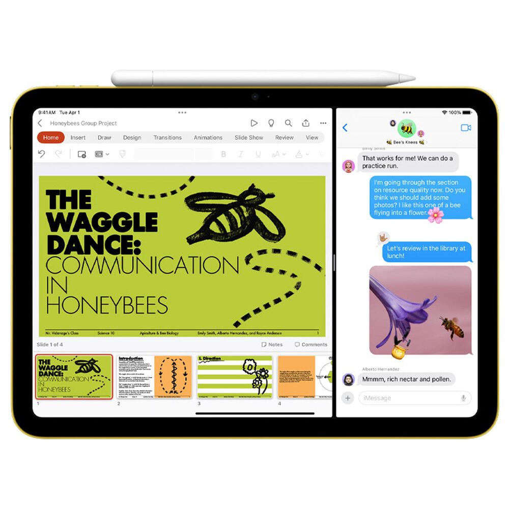 Apple iPad 11-Inch A16 Chip with Wi-Fi + Cellular - 128GB in Yellow and 2-Year AppleCare+, , large