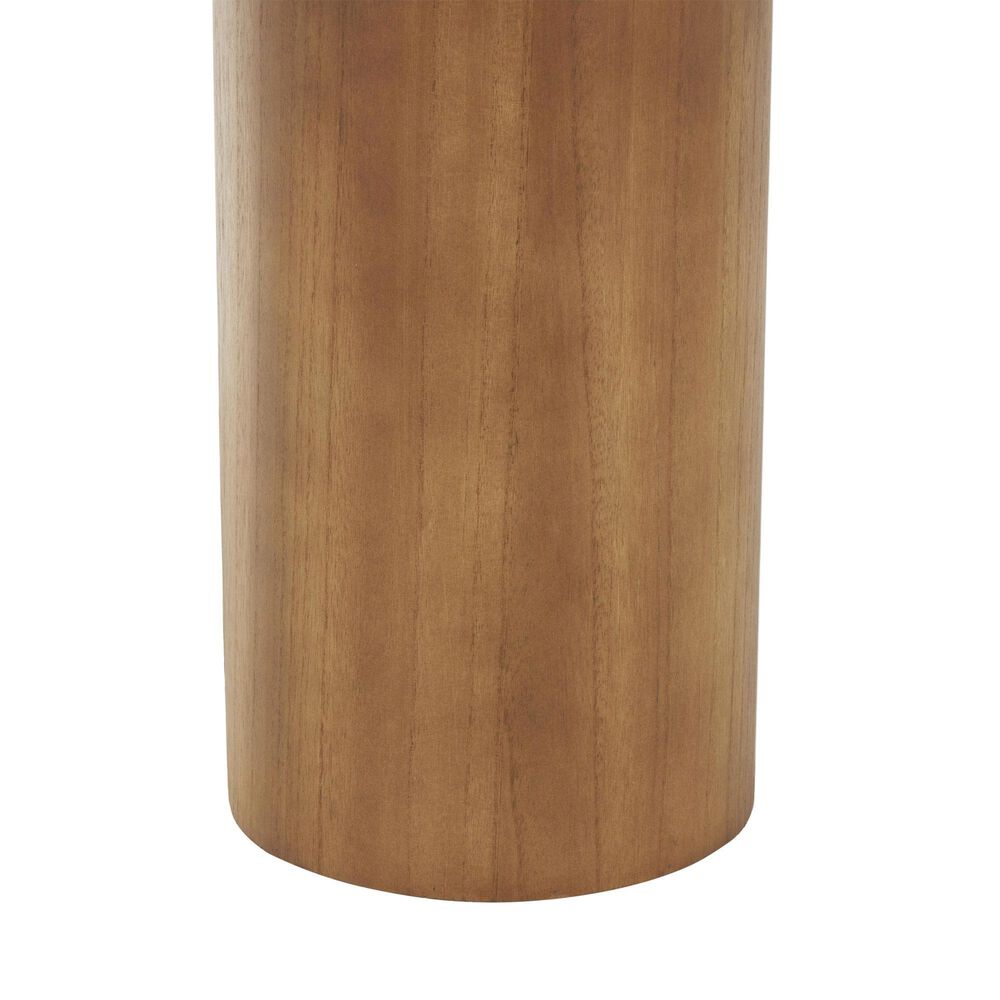 Maple and Jade Pedestal Accent End Table in Brown, , large