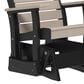 Amish Orchard 2" Outdoor Contour Glider Chair in Weatherwood and Black, , large