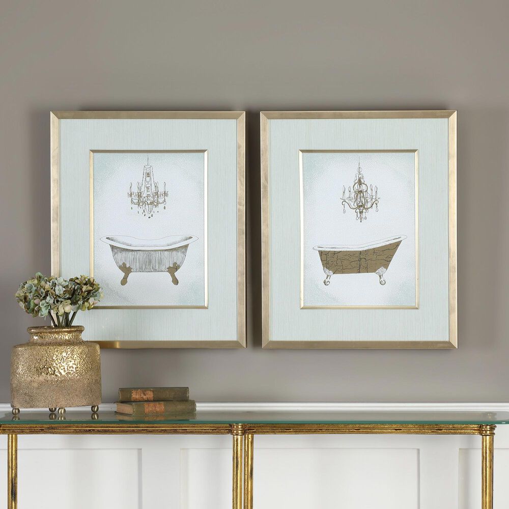 Uttermost Gilded Bath Prints (Set of 2), , large