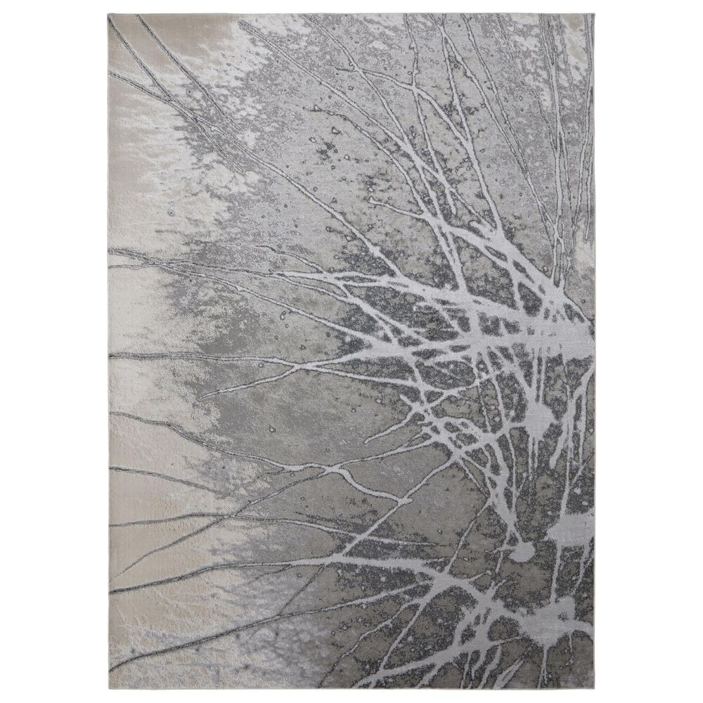Feizy Astra 8" x 10" Gray and Silver Area Rug, , large