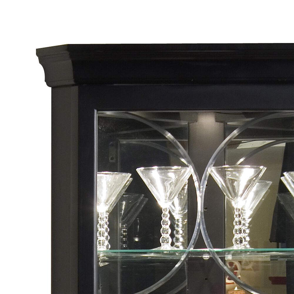 Chapel Hill 74&quot; Corner Curio in Oxford Black, , large
