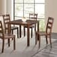 Furniture of America Lubbock 5-Piece Square Dining Set in Walnut, , large