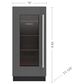 Sub Zero Designer 3.1 Cu. Ft. Beverage Center with Glass Door in Panel Ready and Stainless Steel, , large