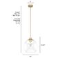 Hunter Xidane 1-Light Large Pendant in Alturas Gold, , large