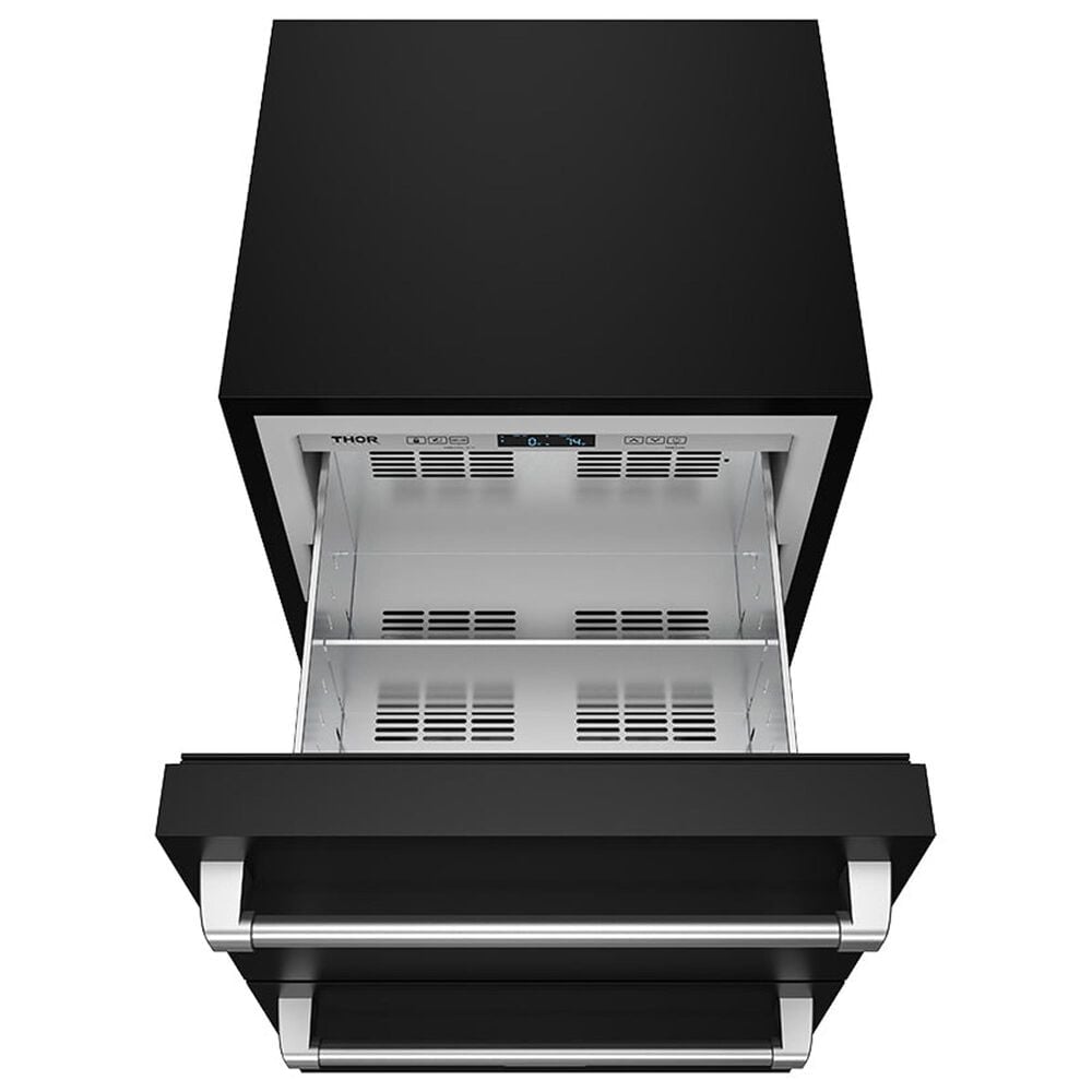Thor Kitchen Gordon Ramsay 5.4 Cu. Ft. Undercounter Drawer Freezer with Stainless Steel Handle Kit in Black, , large