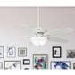 Hunter Newsome 52" Ceiling Fan with Lights in Fresh White, , large