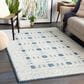 Surya Louvre LOU-2300 6" x 9" Navy, Cream and Ice Blue Area Rug, , large
