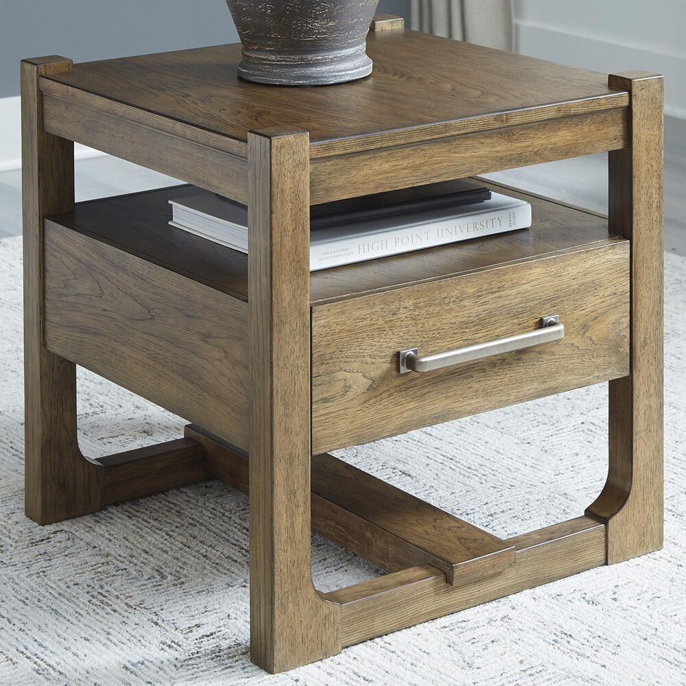 Ashley Cabalynn End Table in Light Brown, , large